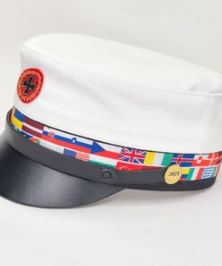IB studenterhue sort med flagbånd - International Baccalaureate